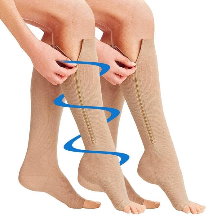 Bas de Compression Anti-Varices et Anti-Gonflements avec Fermeture Éclair Roupas (Meias 1) Mascato Shop