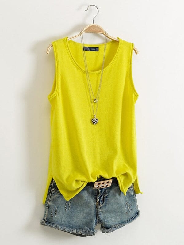 Débardeur Alana Roupas (Regata Feminina 1) Mascato Shop Jaune M (38-40)