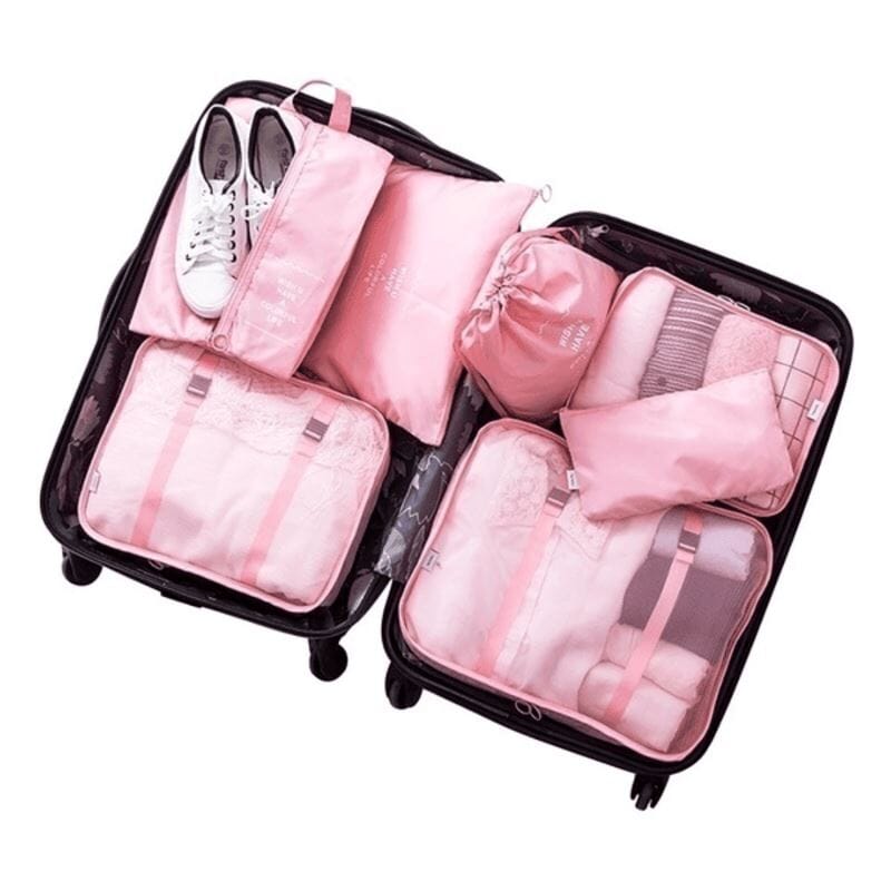 Kit de Sacs Organisateurs Imperméables – 8 Pièces Joias & Acessórios (Bolsa 2) Mascato Shop Achetez 5 Recevez 8 Rose