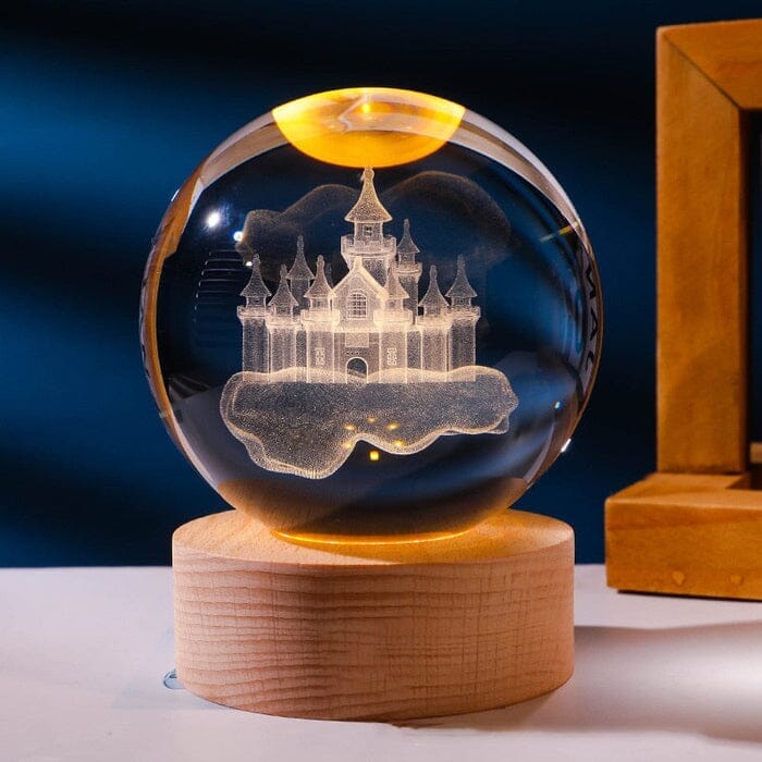 Lampe Décorative Spatiale 3D - Cosmic Glow Casa (Luminária 2) Mascato Shop Château Lumière Jaune