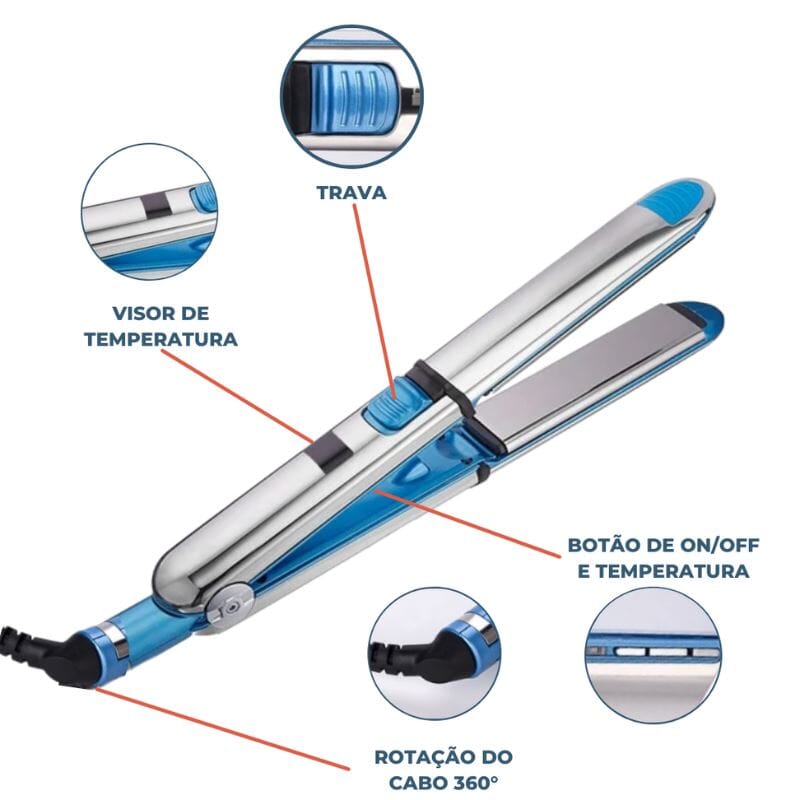 Lisseur Nano Titanium Pro 750F Ultra Lisse Saúde e Beleza (Chapinha 1) Mascato Shop