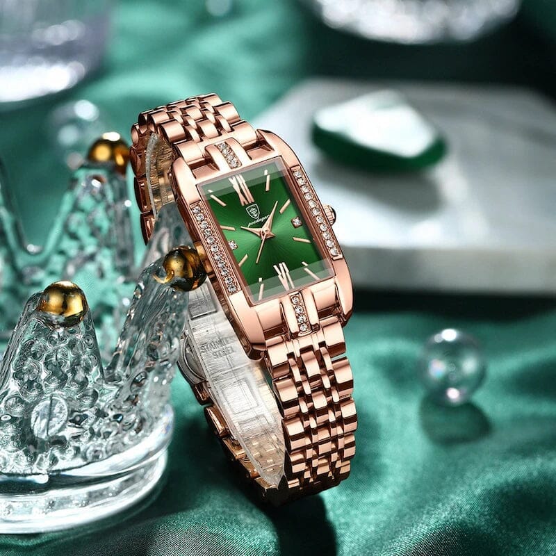 Montre Femme Quartz Rectangulaire de Luxe Feminino - Relógio 2 Mascato Shop