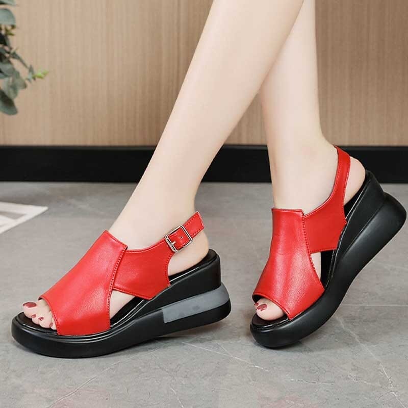 Sandales Orthopédiques Fashion Calçados (Sandália Feminina 13) Mascato Shop Rouge 33