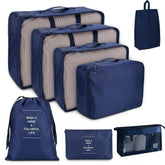 Kit de Sacs Organisateurs Imperméables – 8 Pièces Joias & Acessórios (Bolsa 2) Mascato Shop Achetez 5 Recevez 8 Bleu Marine 