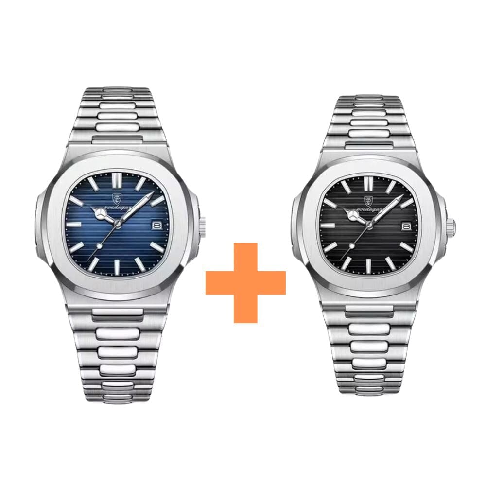 Montre Homme Fusion Luxury - [Achetez 1 Recevez 2] Masculino - Relógio 1 Mascato Shop Noir + Bleu 