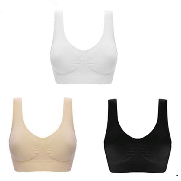 Soutien-Gorge Comfort Plus (Achetez 1, Recevez 3) Roupas (Sutiãs e Calcinhas 6) Mascato Shop P Noir + Blanc + Beige 